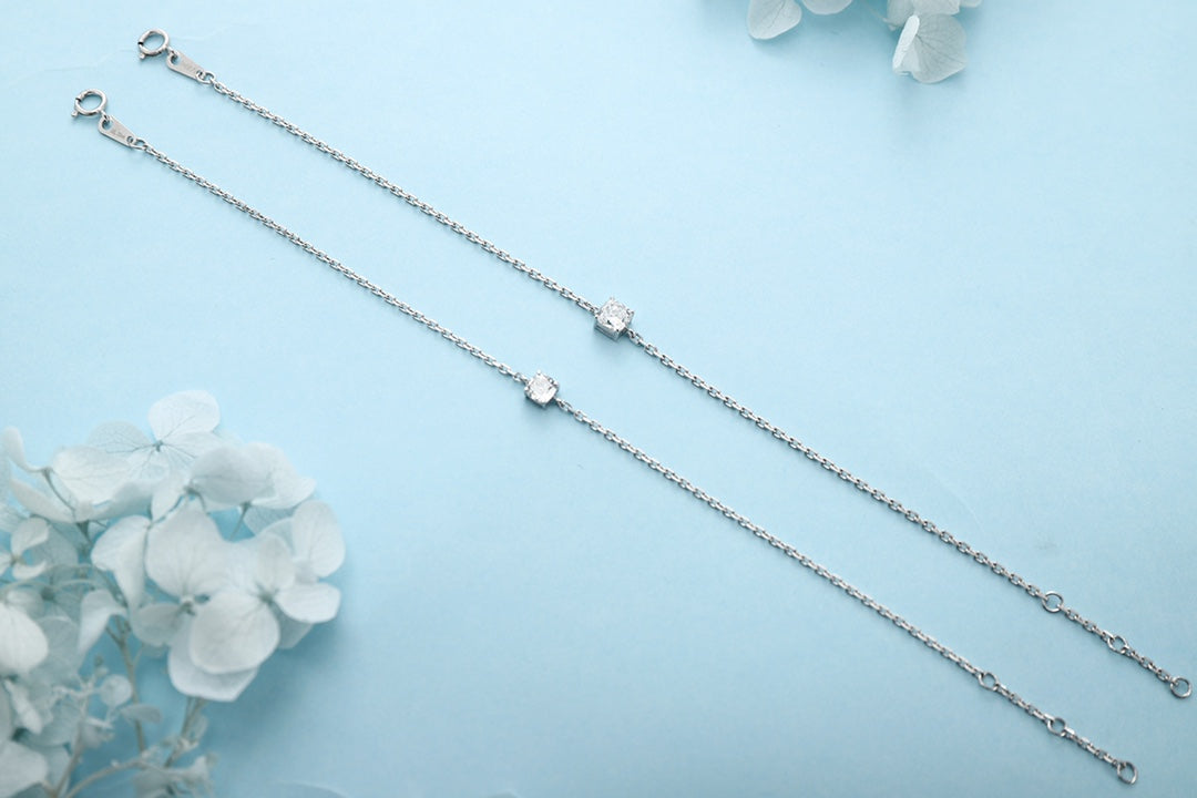 PT950 0.51ct Lab Grown Diamond Pillow Shaped Bracelet