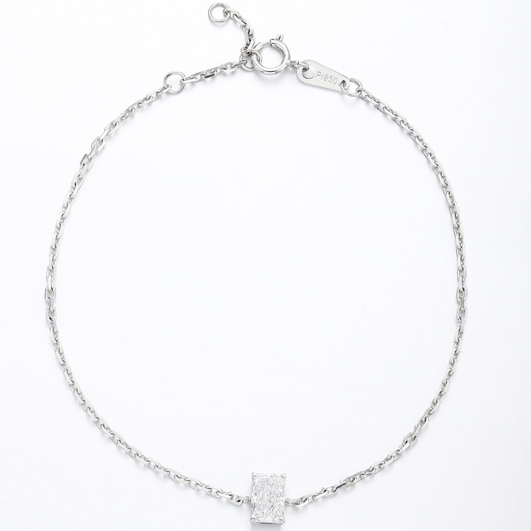 PT950 0.54ct Lab Grown Diamond Radiant Cut Bracelet