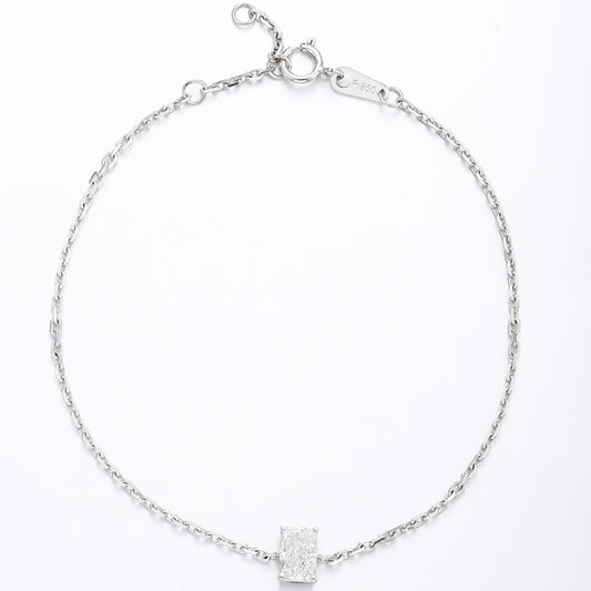 PT950 0.54ct Lab Grown Diamond Radiant Cut Bracelet
