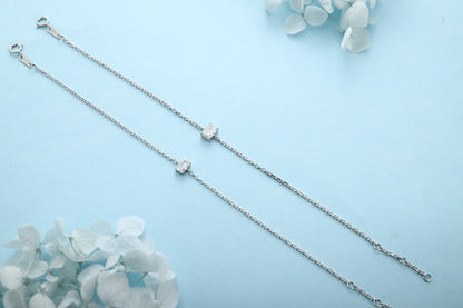 PT950 0.54ct Lab Grown Diamond Radiant Cut Bracelet