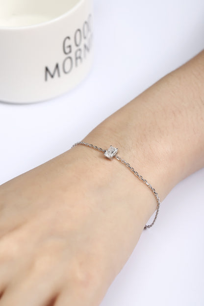 PT950 0.54ct Lab Grown Diamond Radiant Cut Bracelet