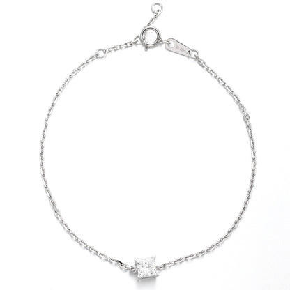 PT950 0.51ct Lab Grown Diamond Princess Cut Bracelet