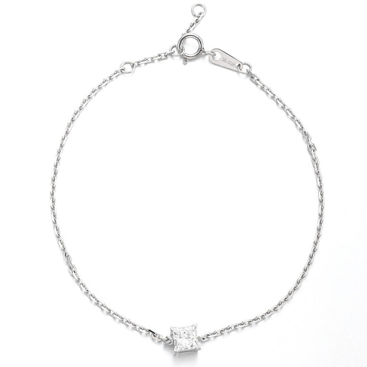 PT950 0.51ct Lab Grown Diamond Princess Cut Bracelet