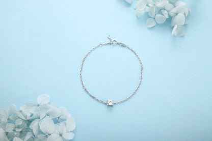 PT950 0.51ct Lab Grown Diamond Princess Cut Bracelet