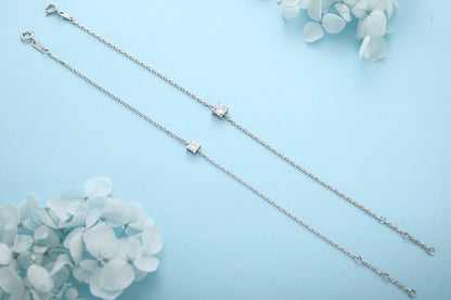 PT950 0.51ct Lab Grown Diamond Princess Cut Bracelet