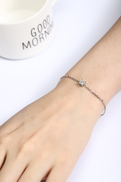 PT950 0.51ct Lab Grown Diamond Princess Cut Bracelet