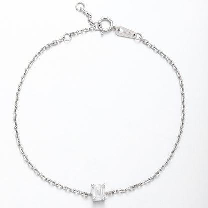 PT950 0.52ct Lab Grown Diamond Emerald Cut Bracelet
