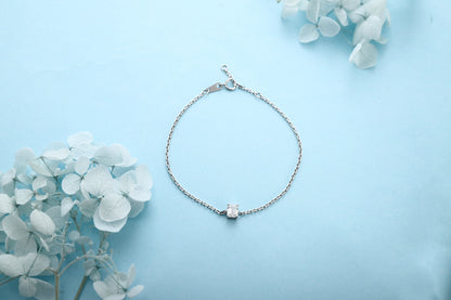 PT950 0.52ct Lab Grown Diamond Emerald Cut Bracelet