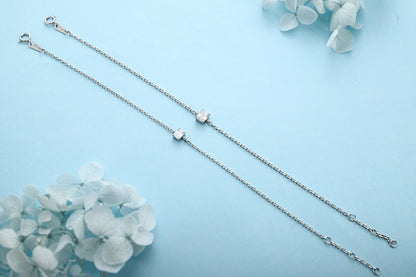 PT950 0.52ct Lab Grown Diamond Emerald Cut Bracelet