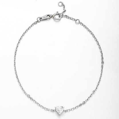 PT950 0.54ct Lab Grown Diamond Heart-Shaped Bracelet