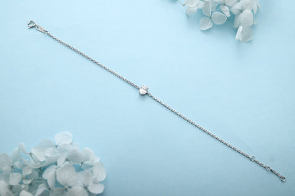 PT950 0.50ct Lab Grown Diamond Oval Shaped Bracelet