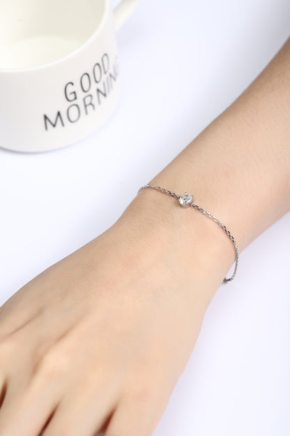 PT950 0.50ct Lab Grown Diamond Oval Shaped Bracelet