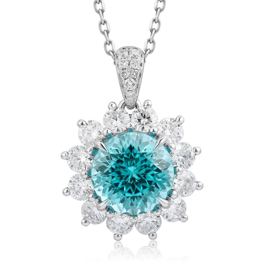 PT950 Lab Grown Paraiba Pendant (without chain)