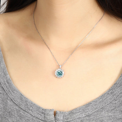 PT950 Lab Grown Paraiba Pendant (without chain)