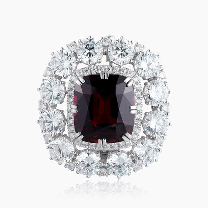 S925 Silver 31.53ct Natural Garnet Brooch A