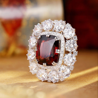 S925 Silver 31.53ct Natural Garnet Brooch A