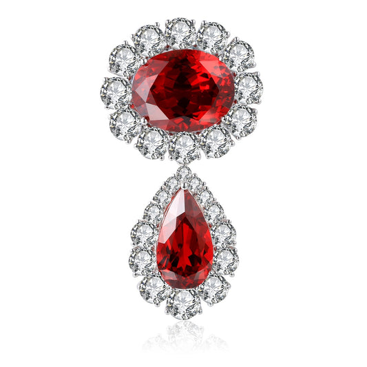 18K Gold 21.52ct Lab Grown Ruby Treasure Brooch A