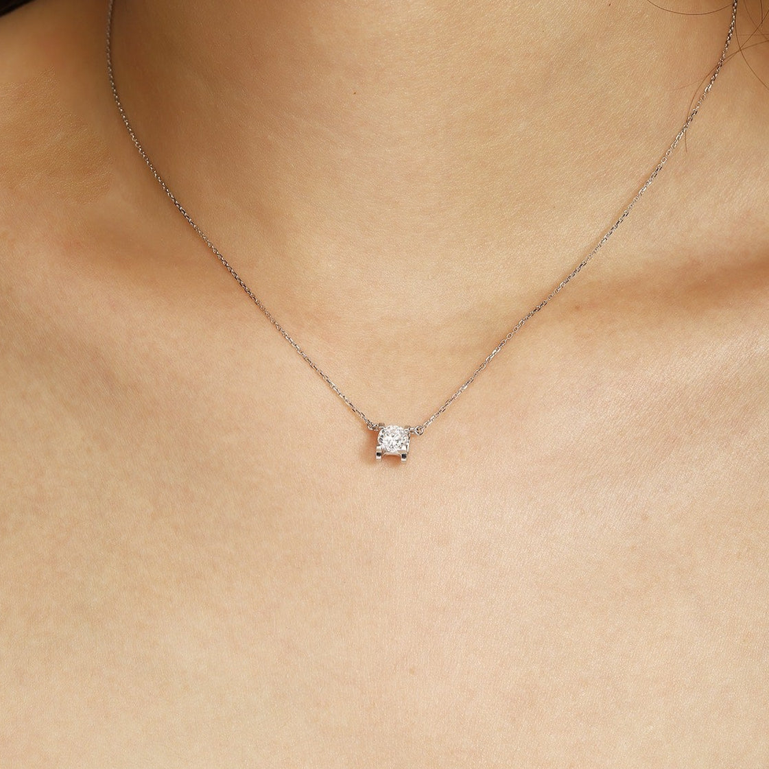 PT950 1.0ct Bull Head Cultivation Drill Chain