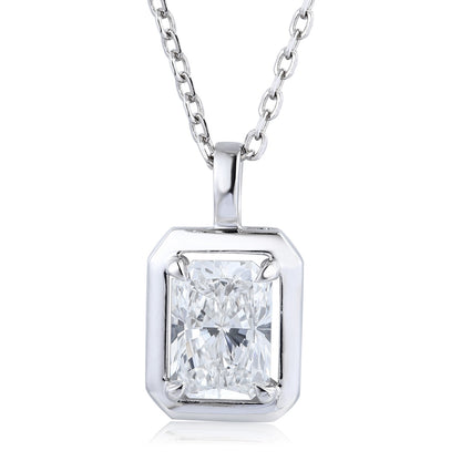 PT950 1.03ct Lab Grown Diamond Radiant Cut Pendant (without chain)