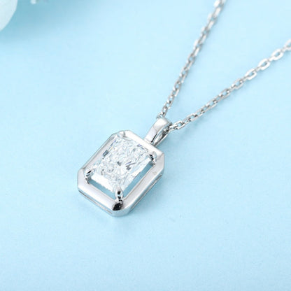 PT950 1.03ct Lab Grown Diamond Radiant Cut Pendant (without chain)