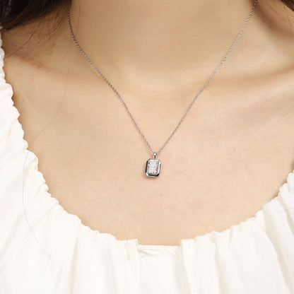 PT950 1.03ct Lab Grown Diamond Radiant Cut Pendant (without chain)