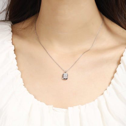 PT950 1.03ct Lab Grown Diamond Radiant Cut Pendant (without chain)