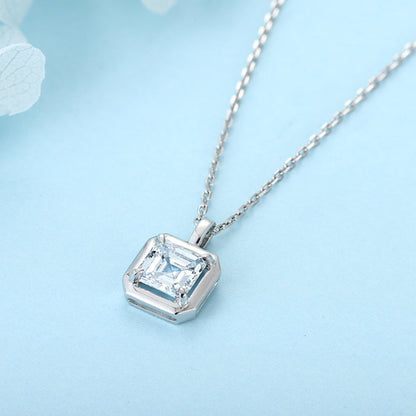 PT950 1.08ct Lab Grown Diamond ASSCHER Cut Pendant (without chain)