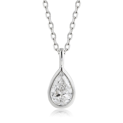 PT950 0.53ct Pear Shape Lab Grown Diamond Pendant (without chain)