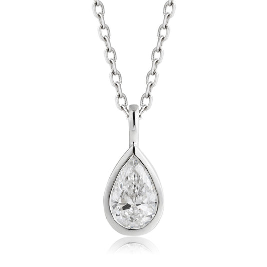 PT950 0.53ct Pear Shape Lab Grown Diamond Pendant (without chain)