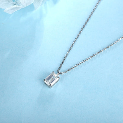 PT950 1.07ct Emerald Cut Lab Grown Diamond Pendant (without chain)