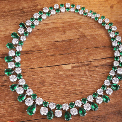 S925 Silver 73.8ct Green Nano Necklace A