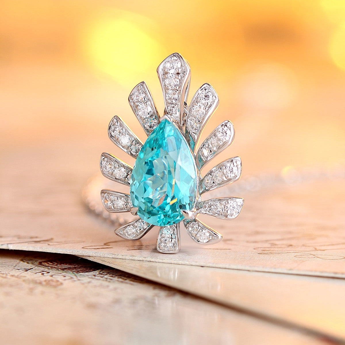 S925 Silver 5.25ct Lab Grown Paraiba Necklace A