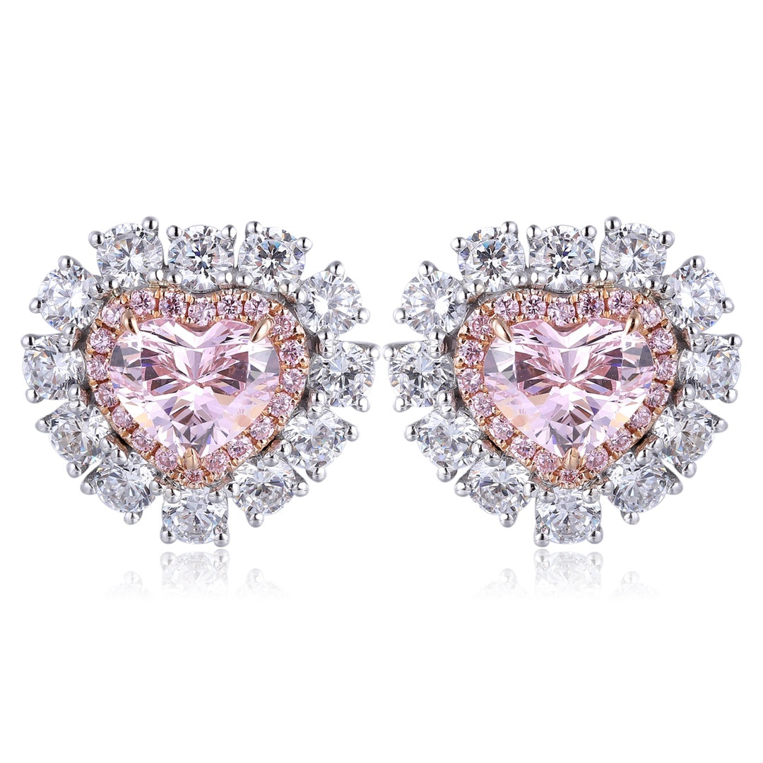 18K 3.35ct Imitation Diamond Earrings A