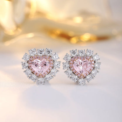 18K 3.35ct Imitation Diamond Earrings A
