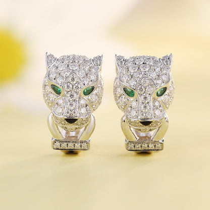 9K Gold Synthetic Emerald Ear Clip A