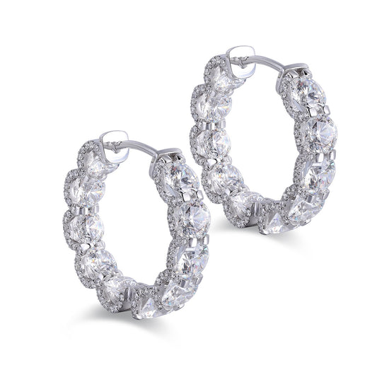 9K 14.4ct Imitation Diamond Earrings A