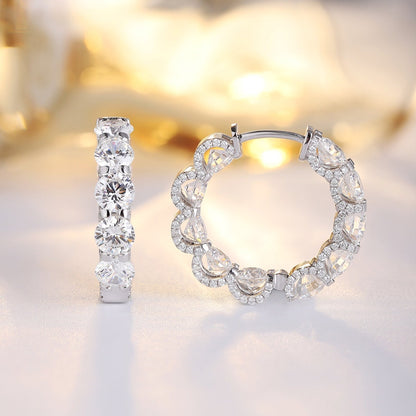 9K 14.4ct Imitation Diamond Earrings A