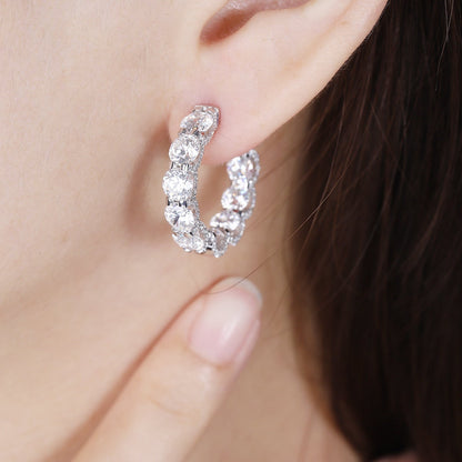 9K 14.4ct Imitation Diamond Earrings A