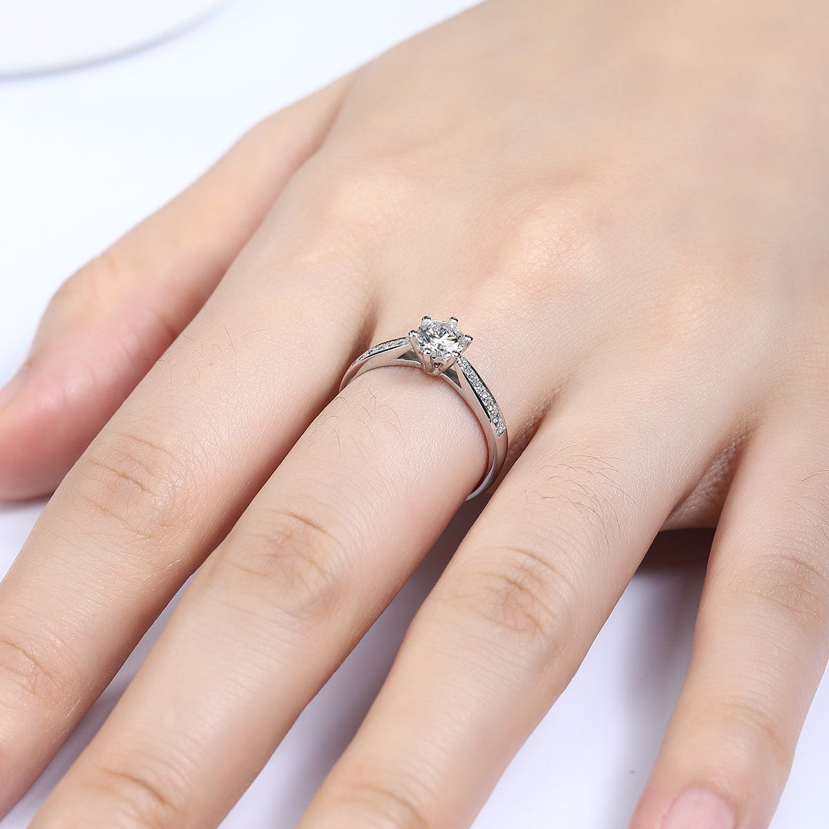 PT950 0.50ct Lab Grown Diamond Ring