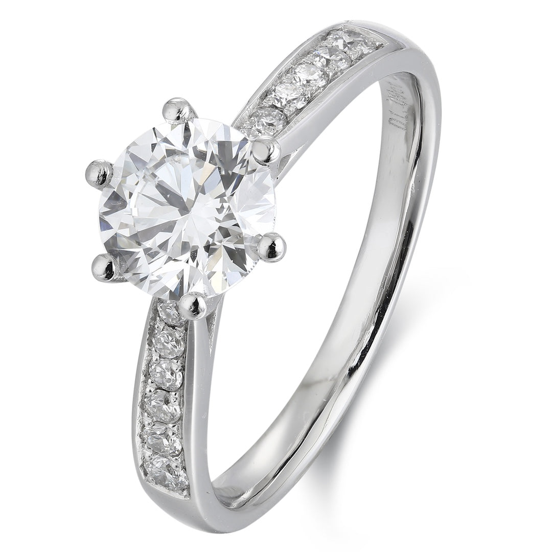 PT950 1.0ct Lad Grown Diamond Ring
