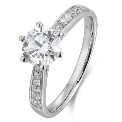 PT950 1.0ct Lad Grown Diamond Ring