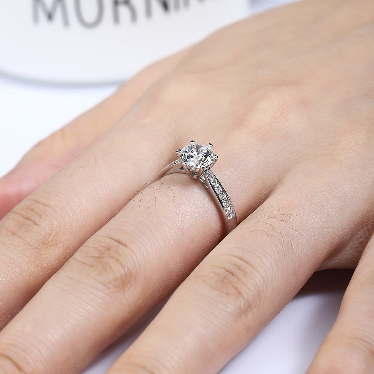 PT950 1.0ct Lad Grown Diamond Ring