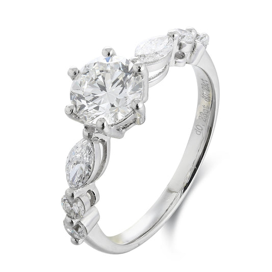 PT950 1.00ct Lab Grown Diamond Ring