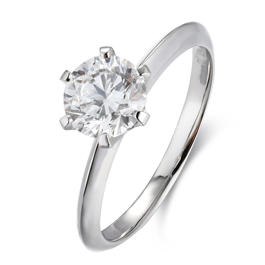 PT950 0.50ct Circular Lab Grown Diamond Ring