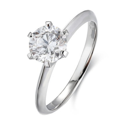 PT950 0.50ct Circular Lab Grown Diamond Ring