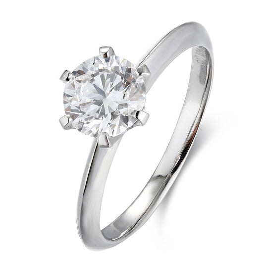 PT950 0.50ct Circular Lab Grown Diamond Ring