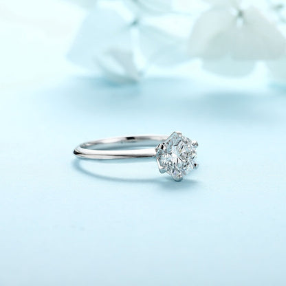PT950 0.50ct Circular Lab Grown Diamond Ring