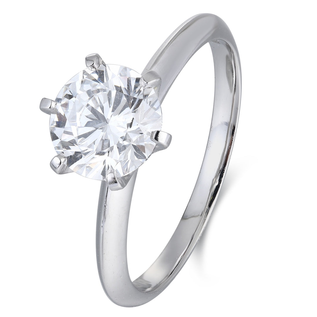 PT950 1.5ct Circular Lab Grown Diamond Ring