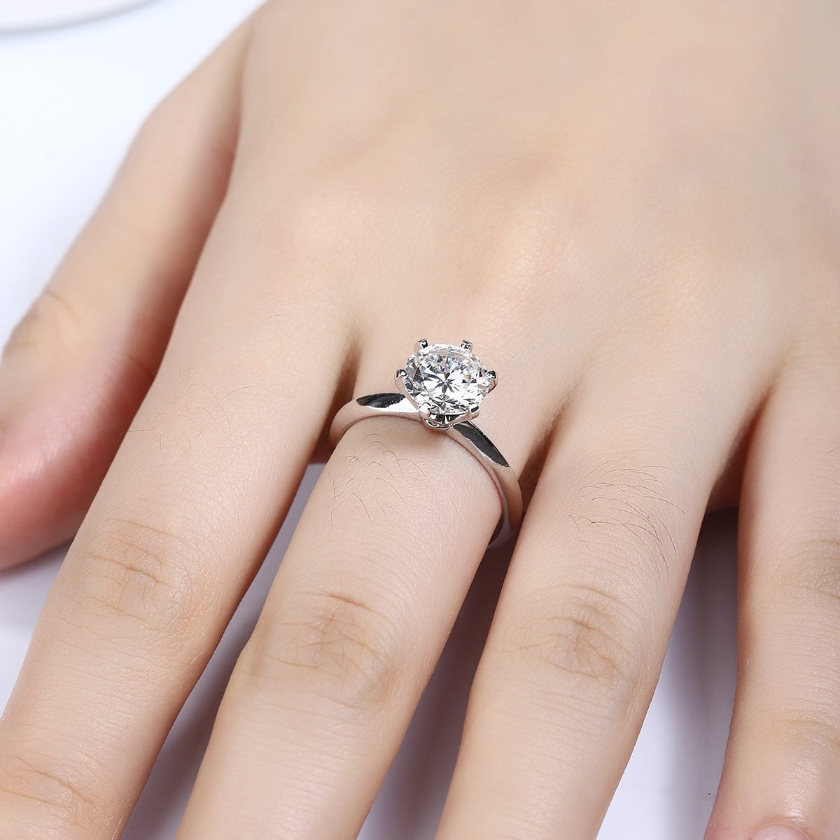 PT950 1.5ct Circular Lab Grown Diamond Ring