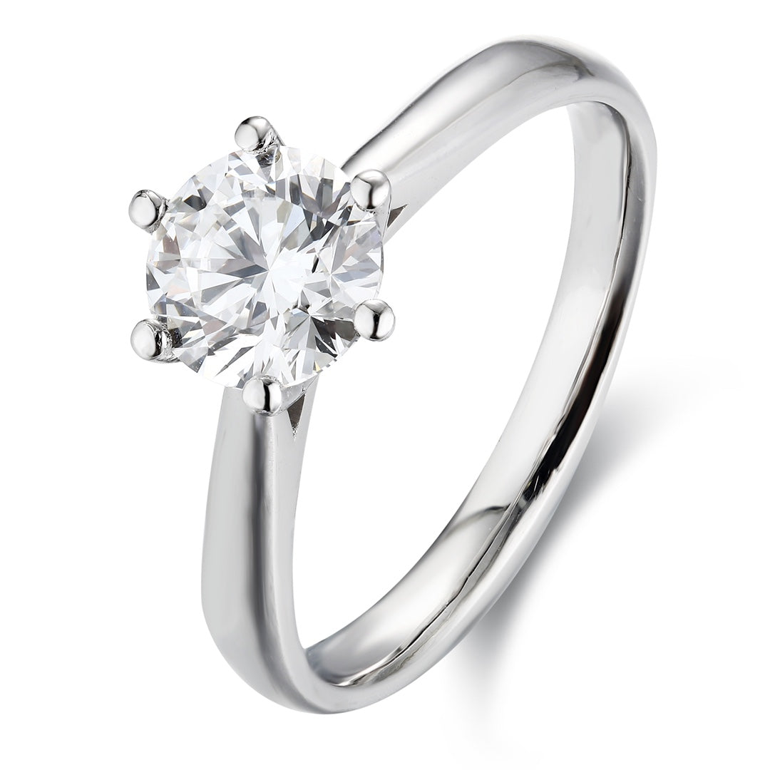 PT950 0.50ct Lab Grown Diamond Ring